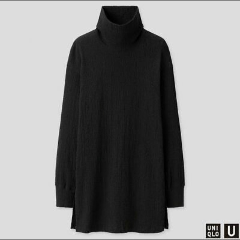 Uniqlo U Tunic Turtleneck S / MiniDress Stretch Cotton Crinkle